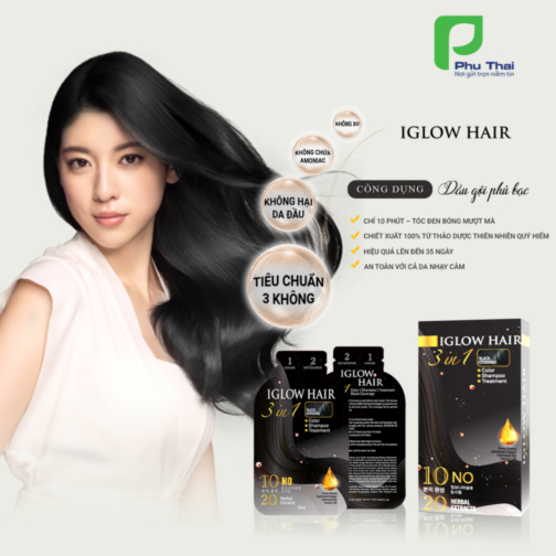 Dầu gội phủ bạc-IGLOW HAIR