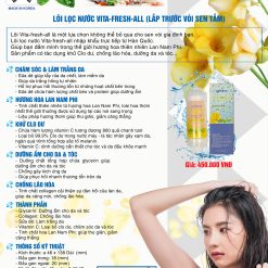 Lõi lọc nước Vita-Fresh-All (lắp trước vòi sen tắm), model: Vita-Fresh-All