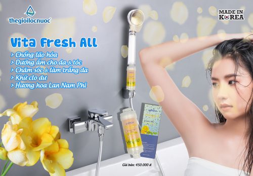 Lõi lọc nước Vita-Fresh-All (lắp trước vòi sen tắm), model: Vita-Fresh-All